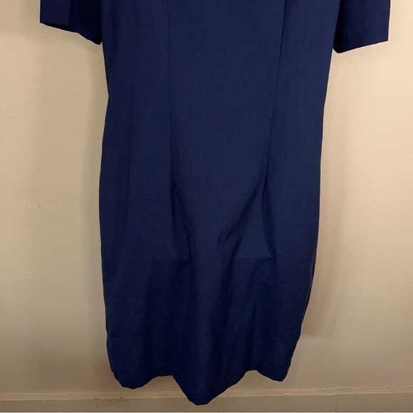 VINTAGE 13/14 SHELLY MICHAELS 1980’s BLUE WHITE SAILOR DRESS RETRO PINUP - Picture 8 of 14